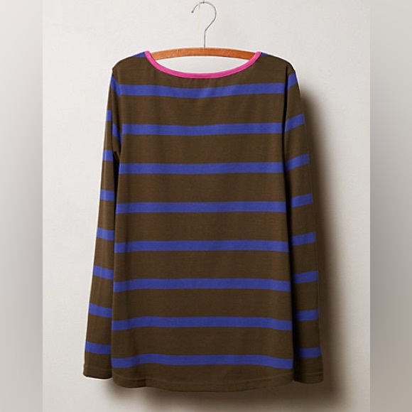 Anthropologie Lili’s Closet Zipstripe Long Sleeve Top - Picture 2 of 13
